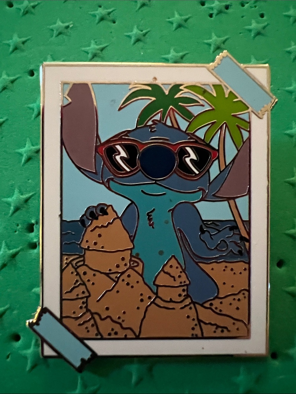 Disney 2024 Stitch Mystery Box Pin Lilo and Stitch Sand Castle Photograph